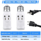 Light Socket to 3 Pin Plug